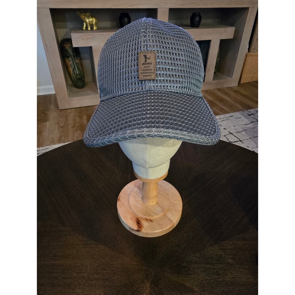 Ediko Mens Grey Mesh Baseball Cap Adjustable Breathable Outdoor Golf Hat